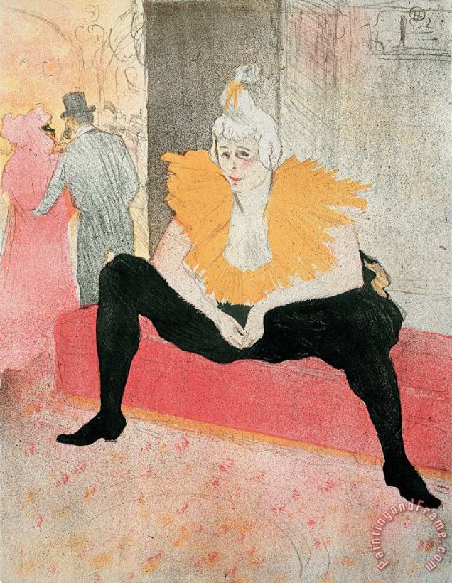 Henri de Toulouse-Lautrec La Clownesse Assise Art Print
