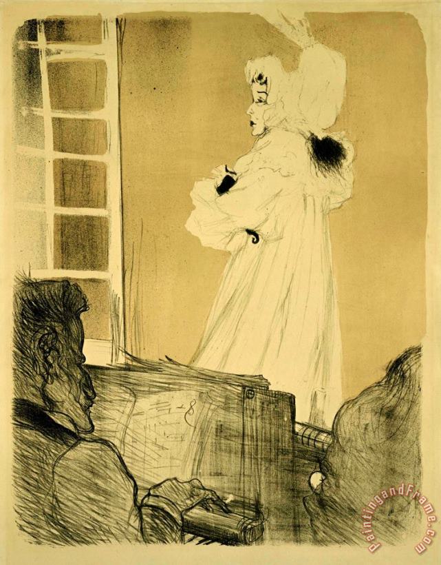 Miss May Belfort (state I) painting - Henri de Toulouse-Lautrec Miss May Belfort (state I) Art Print