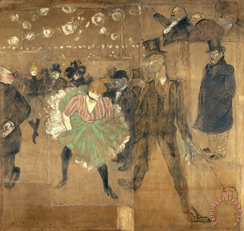 Henri de Toulouse-Lautrec Panneaux Pour La Baraque De La Goulue, a La Foire Du Trone a Paris Art Painting