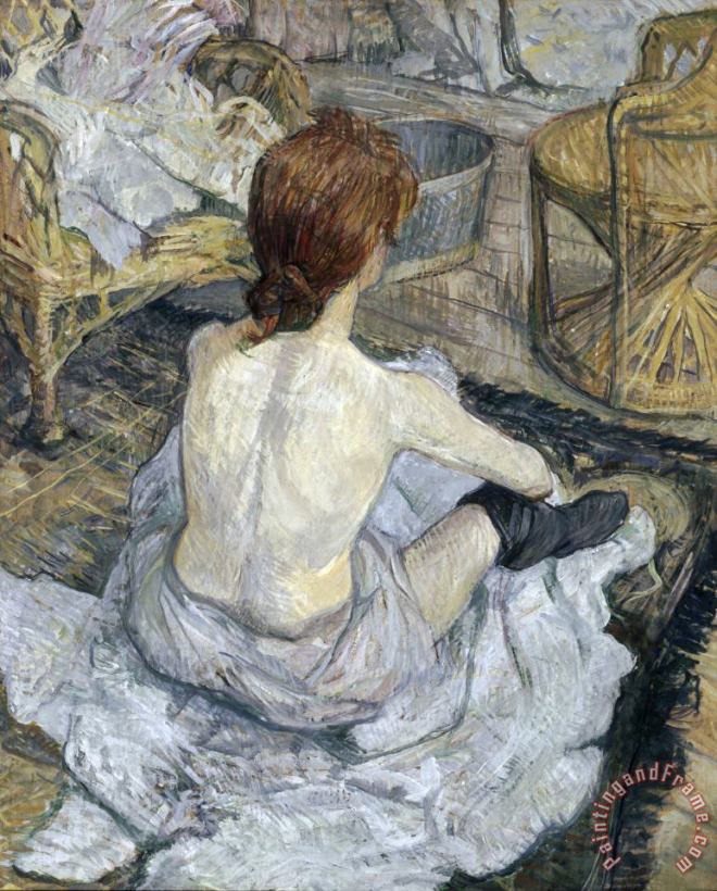 Rousse (la Toilette) painting - Henri de Toulouse-Lautrec Rousse (la Toilette) Art Print