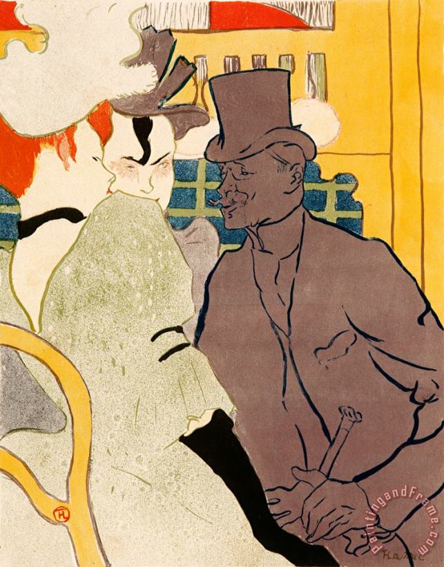 The Englishman at The Moulin Rouge painting - Henri de Toulouse-Lautrec The Englishman at The Moulin Rouge Art Print