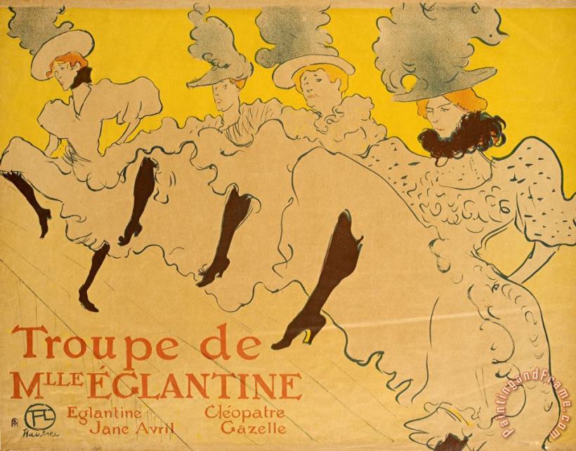 Henri de Toulouse-Lautrec The Troupe of Mlle Eglantine Art Print
