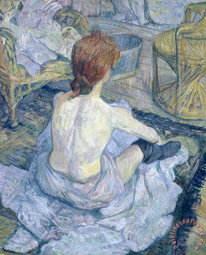 Henri de Toulouse-Lautrec Woman at Her Toilet Art Print