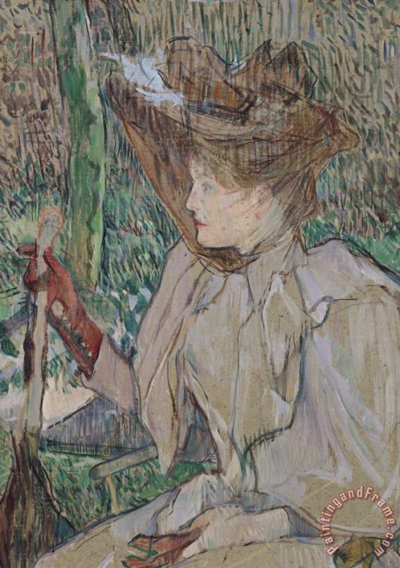 Henri de Toulouse-Lautrec Woman with Gloves Art Painting