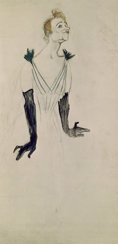 Yvette Guilbert (1865 1944) painting - Henri de Toulouse-Lautrec Yvette Guilbert (1865 1944) Art Print