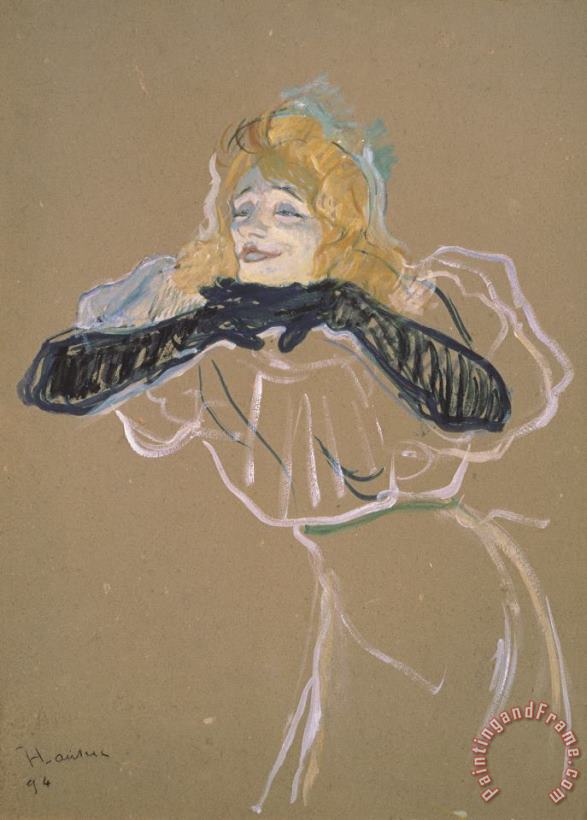 Henri de Toulouse-Lautrec Yvette Guilbert (1867 1944) Singing 'linger, Longer, Loo' Art Painting