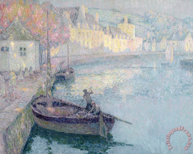 Clear Morning - Quimperle painting - Henri Eugene Augustin Le Sidaner Clear Morning - Quimperle Art Print