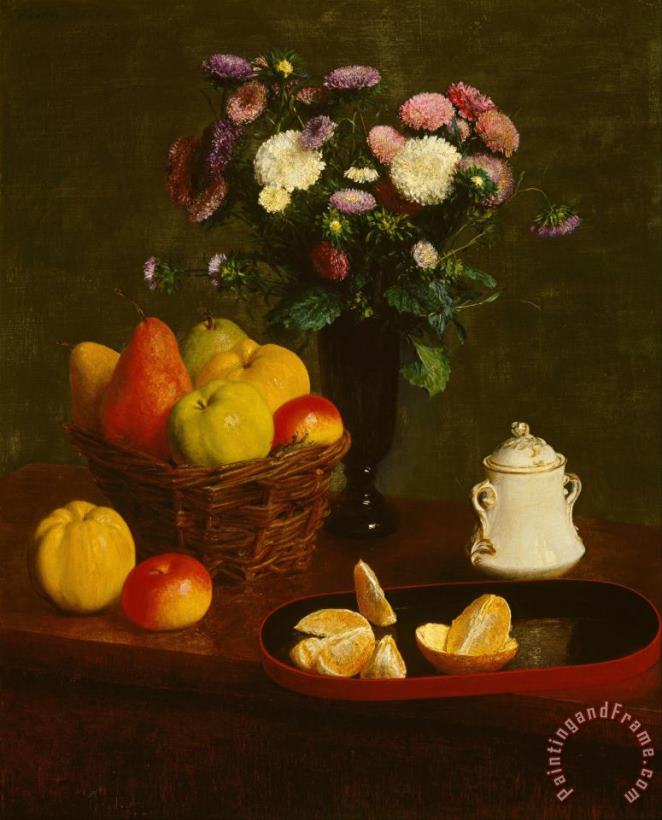 Flowers And Fruit 3 painting - Henri Fantin Latour Flowers And Fruit 3 Art Print