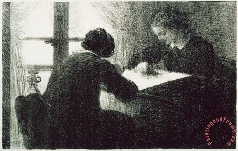 The Embroiderers (les Brodeuses) painting - Henri Fantin Latour The Embroiderers (les Brodeuses) Art Print