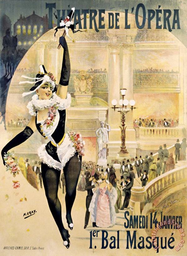 Henri Gray Theatre De L'opera Poster Art Painting