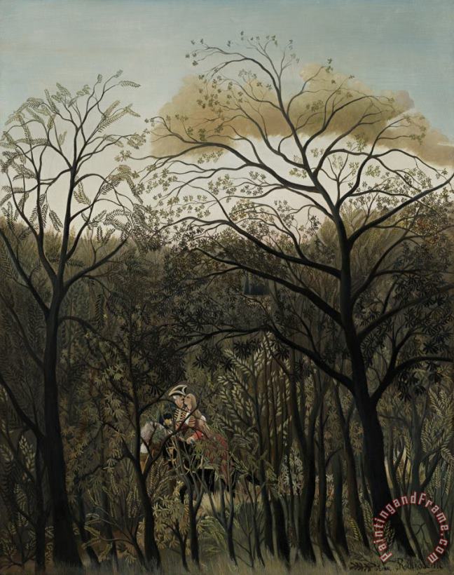 Henri J F Rousseau Rendezvous In The Forest Art Print
