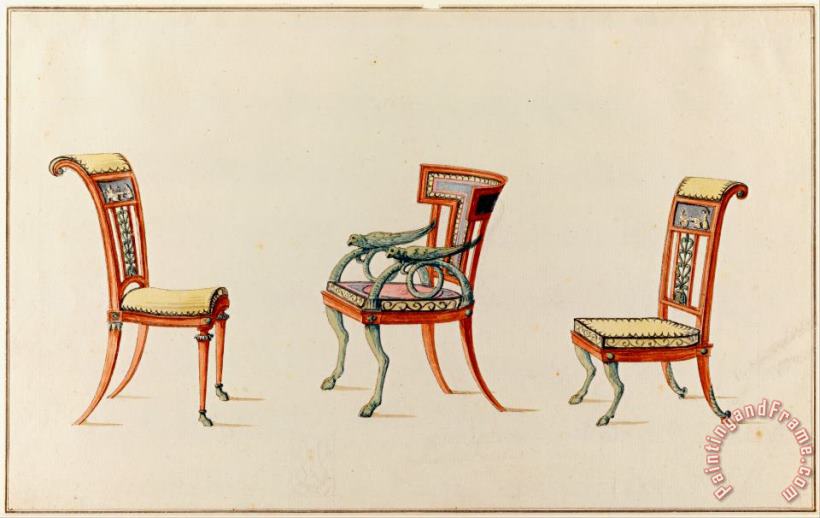 Henri Jacob Chairs (3) Art Print