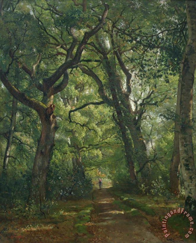 Henri Joseph Constant Dutilleux Path in the Forest Art Painting