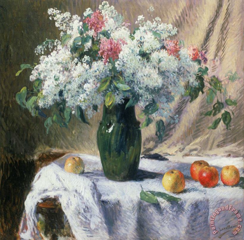 Henri Lerolle Vase Of Flowers Art Print