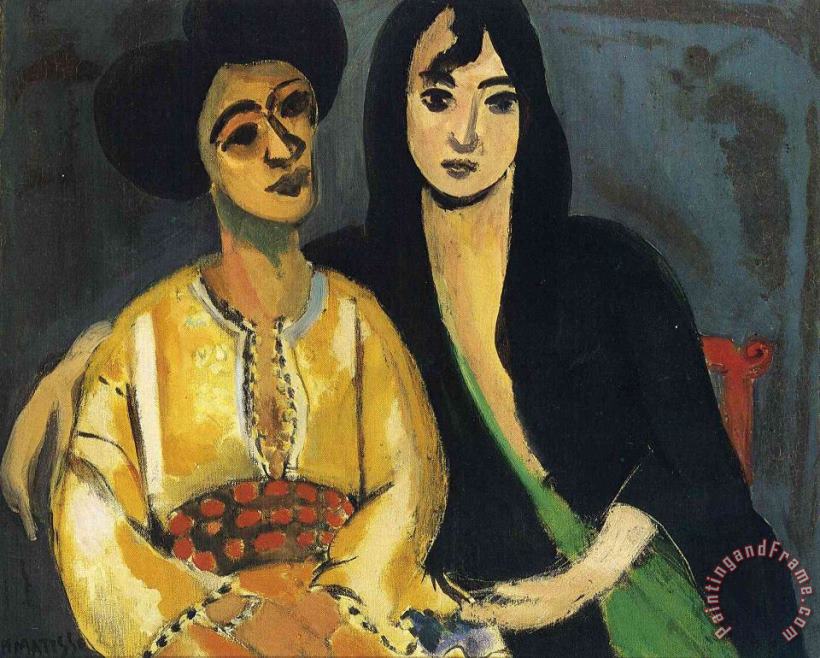 Aicha And Laurette 1917 painting - Henri Matisse Aicha And Laurette 1917 Art Print