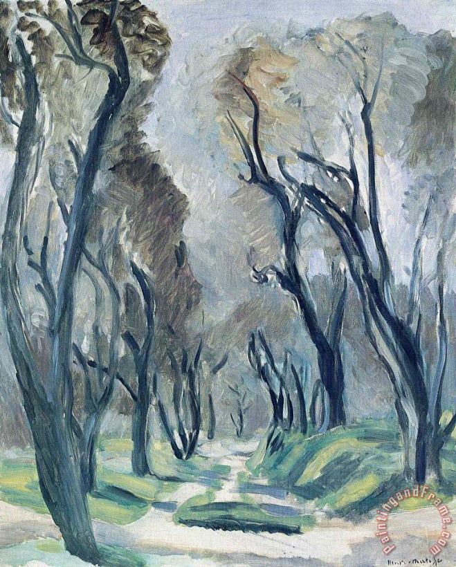Avenue of Olive Trees 1952 painting - Henri Matisse Avenue of Olive Trees 1952 Art Print