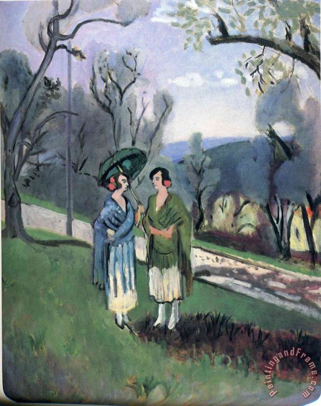 Conversation Under The Olive Trees 1921 painting - Henri Matisse Conversation Under The Olive Trees 1921 Art Print