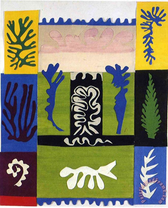inhalen generatie Politieagent Henri Matisse Cut Outs 5 painting - Cut Outs 5 print for sale