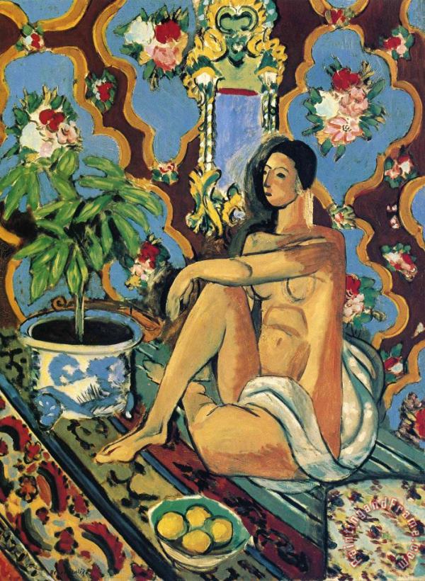 Henri Matisse Decorative Figure on an Ornamental Background 1925 Art Painting