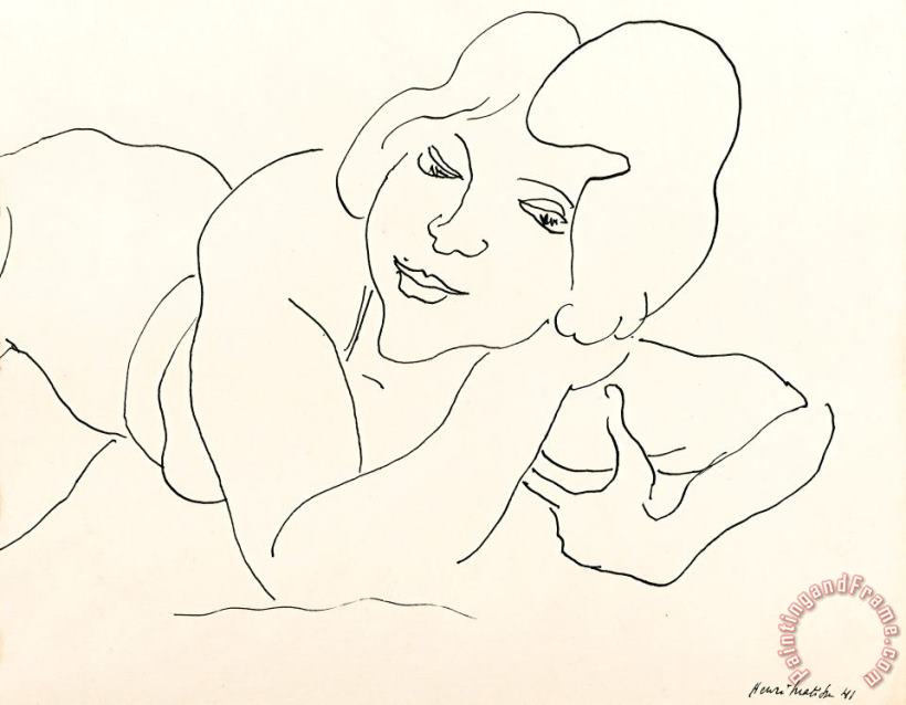 Femme Allongee painting - Henri Matisse Femme Allongee Art Print