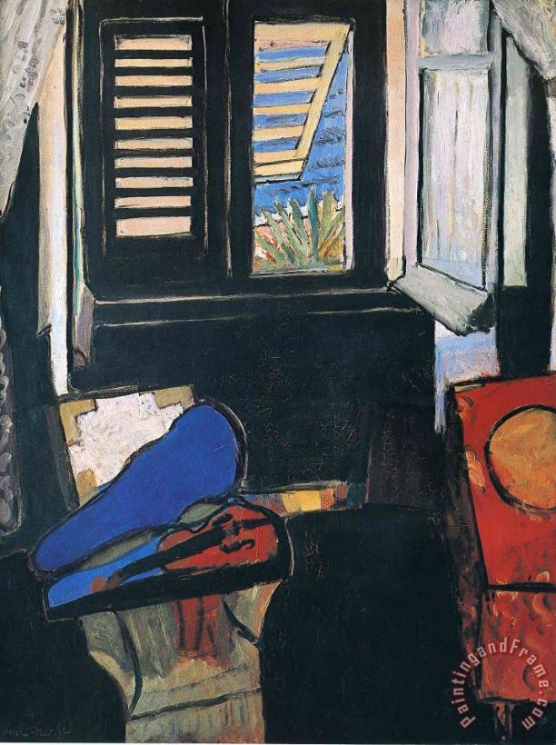 Interior with a Violin painting - Henri Matisse Interior with a Violin Art Print