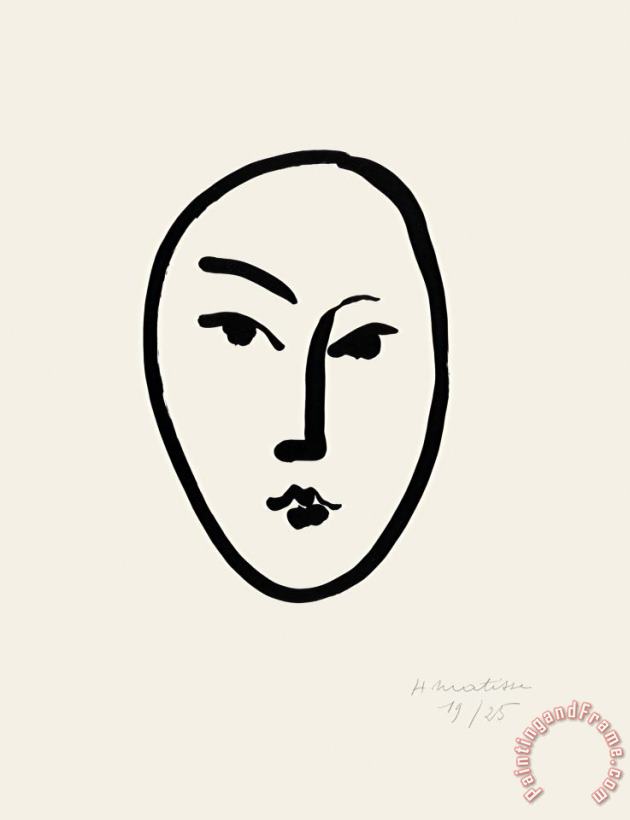 Henri Matisse Large Mask (grande Masque) Art Painting