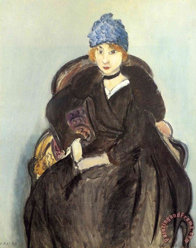 Henri Matisse Marguerite Wearing a Hat 1918 Art Print
