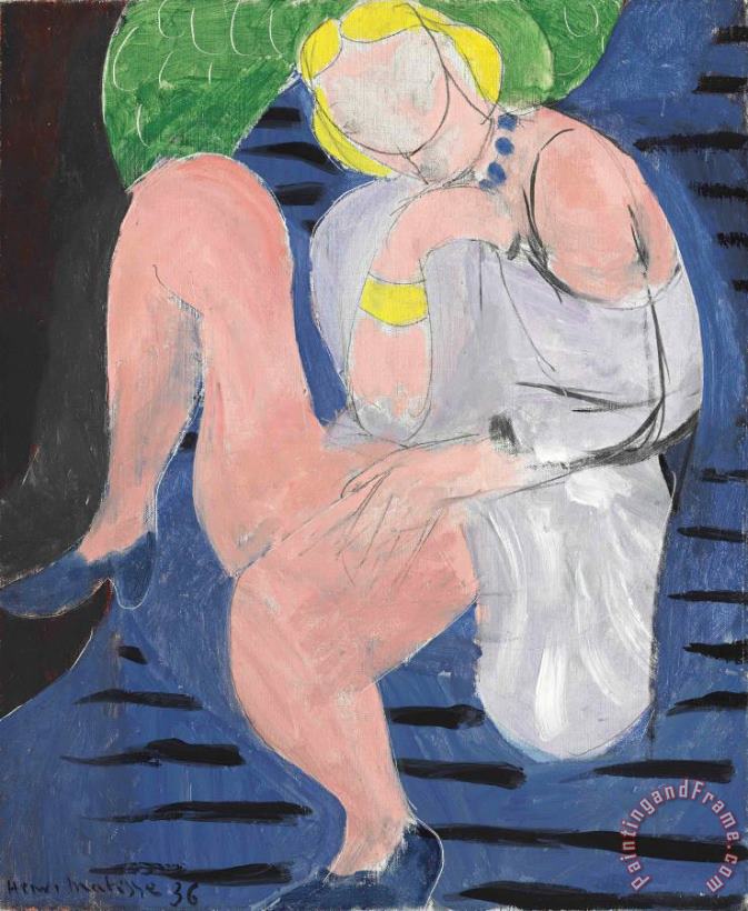 Henri Matisse Nu Assis, Fond Bleu Art Print