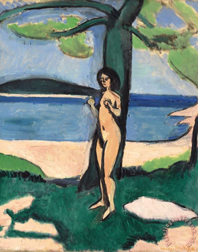 Nu Au Bord De La Mer painting - Henri Matisse Nu Au Bord De La Mer Art Print