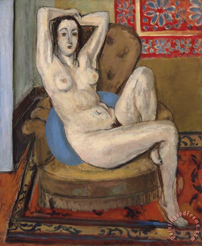 Henri Matisse Nu Au Coussin Bleu, 1924 Art Painting