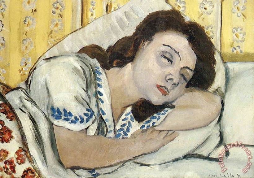 Henri Matisse Portrait of Margurite Sleeping Art Painting