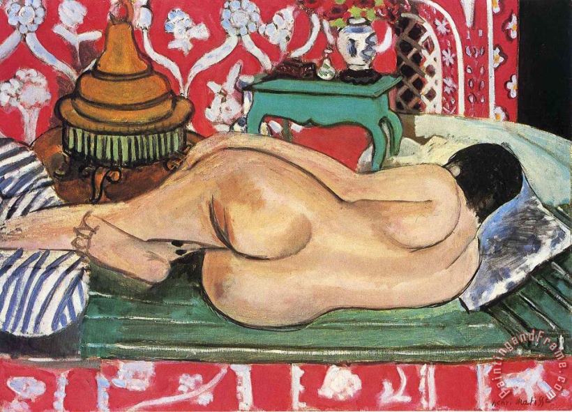 Reclining Nude Back 1927 painting - Henri Matisse Reclining Nude Back 1927 Art Print