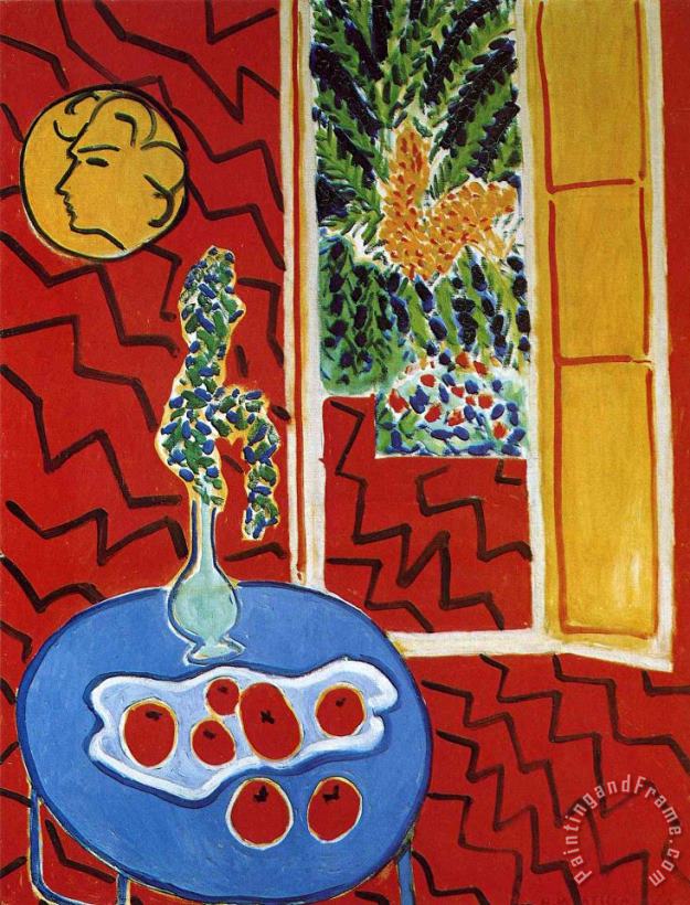 Henri Matisse Red Interior Still Life on a Blue Table 1947 Art Painting