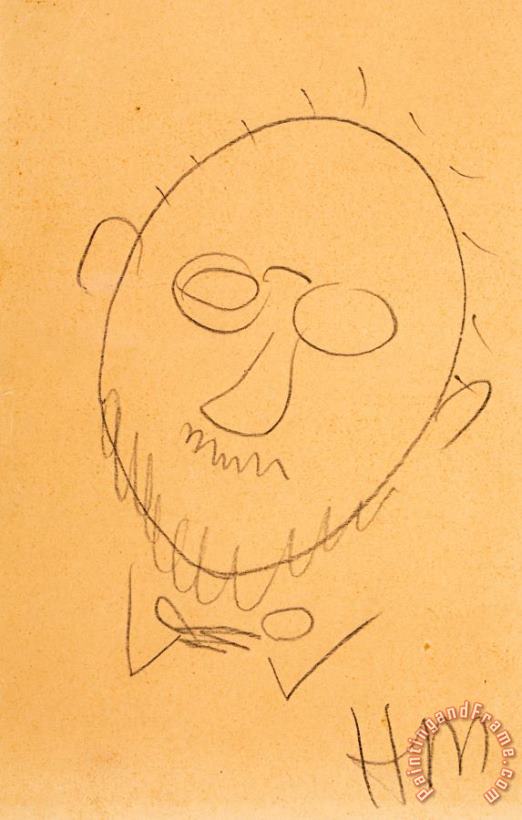 Self Portrait Sketch, 1939 painting - Henri Matisse Self Portrait Sketch, 1939 Art Print