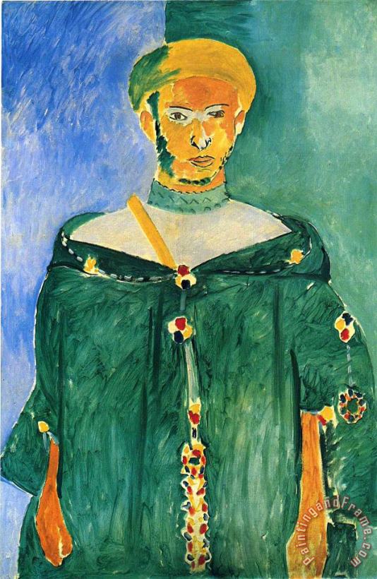 Henri Matisse Standing Moroccan in Green Standing Riffian 1913 Art Print