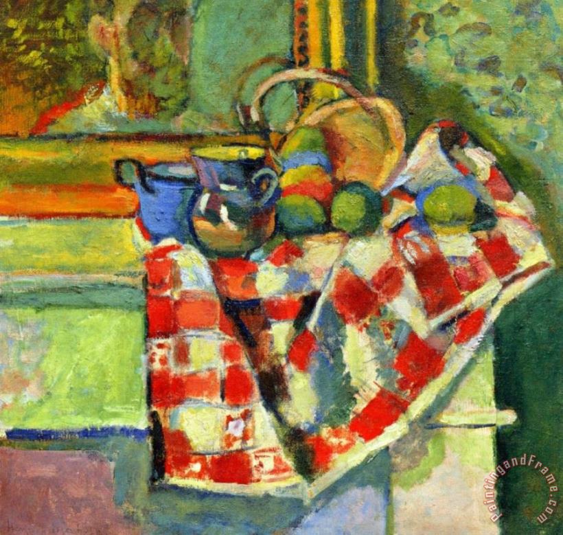 Still Life with a Checked Tablecloth painting - Henri Matisse Still Life with a Checked Tablecloth Art Print