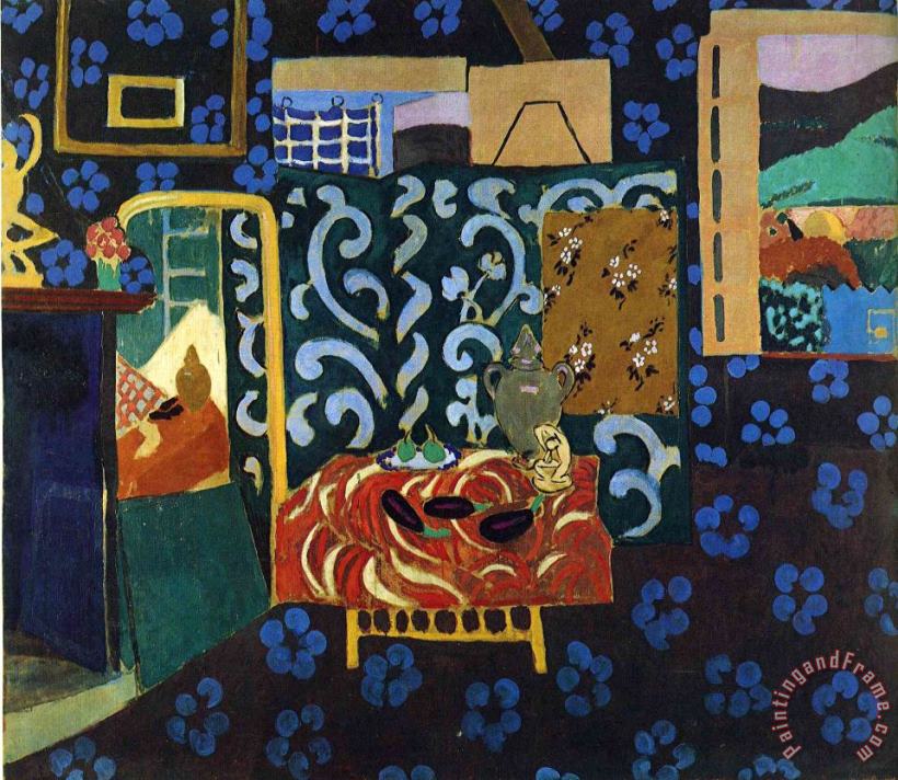 Still Life with Aubergines 1911 painting - Henri Matisse Still Life with Aubergines 1911 Art Print