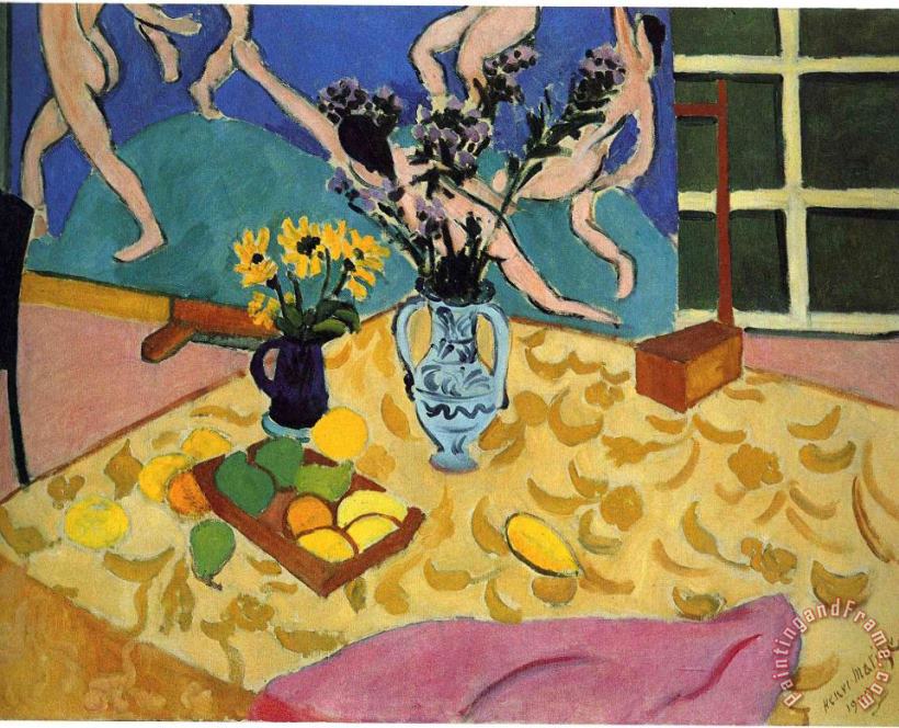 Still Life with Dance 1909 painting - Henri Matisse Still Life with Dance 1909 Art Print