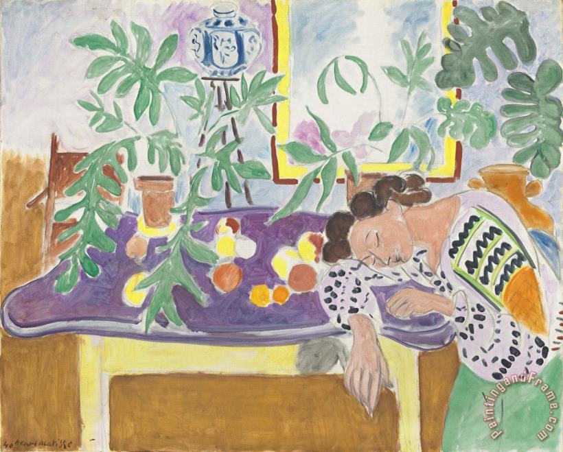 Still Life with Sleeping Woman painting - Henri Matisse Still Life with Sleeping Woman Art Print