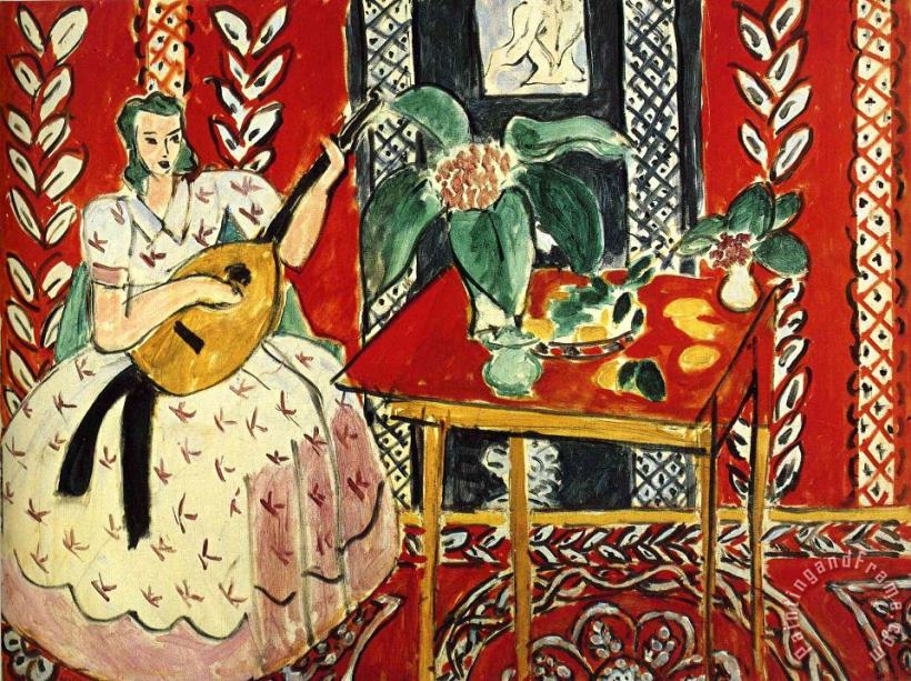 Henri Matisse The Lute 1943 Art Print