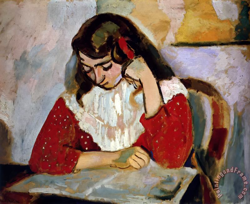 Henri Matisse The Reader Marguerite Matisse 1906 Art Painting