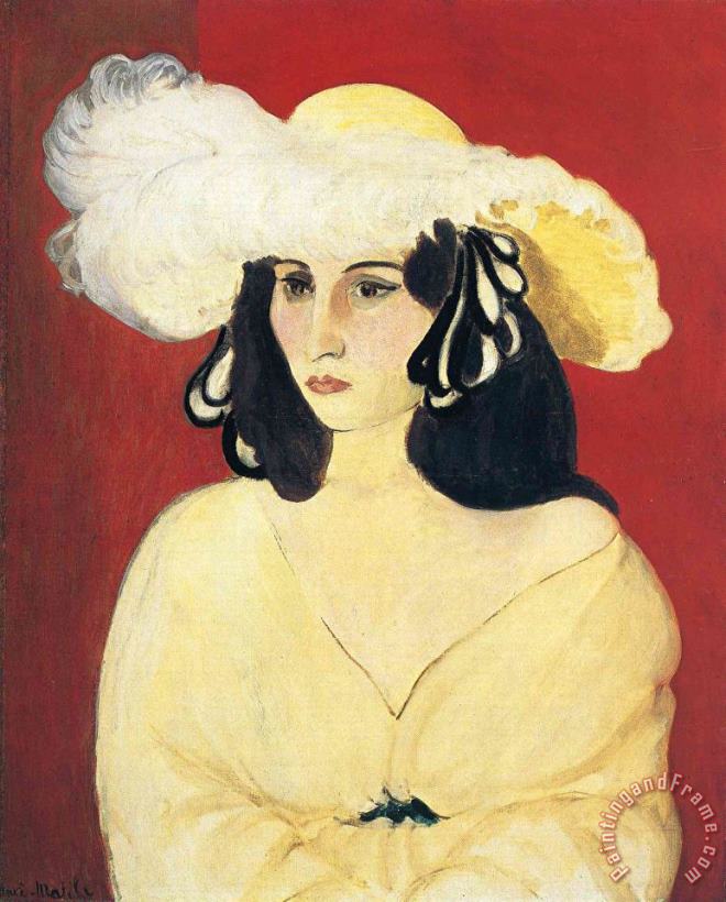 Henri Matisse The White Feather 1919 Art Print