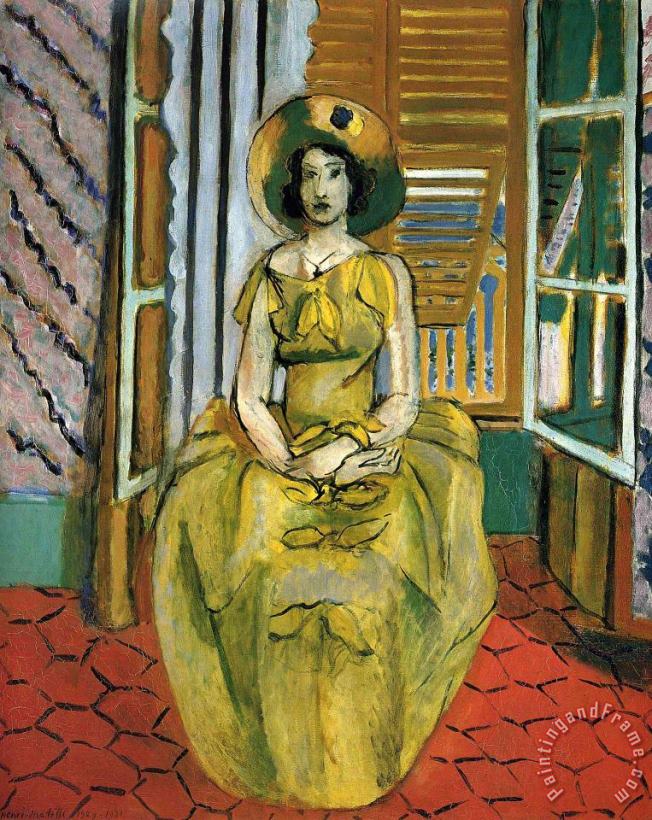 Henri Matisse The Yellow Dress 1931 Art Painting