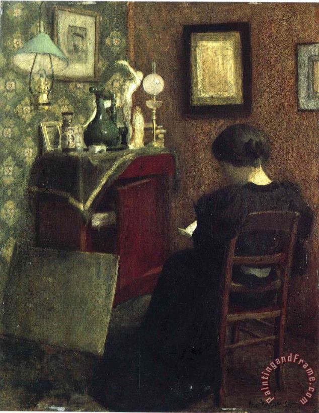 Woman Reading 1894 painting - Henri Matisse Woman Reading 1894 Art Print