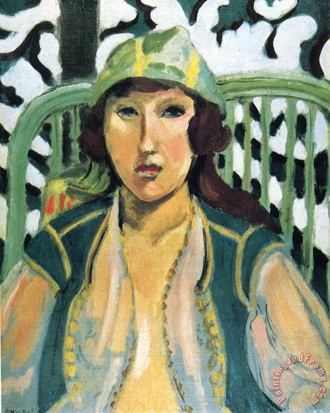 Woman with Oriental Dress 1919 painting - Henri Matisse Woman with Oriental Dress 1919 Art Print
