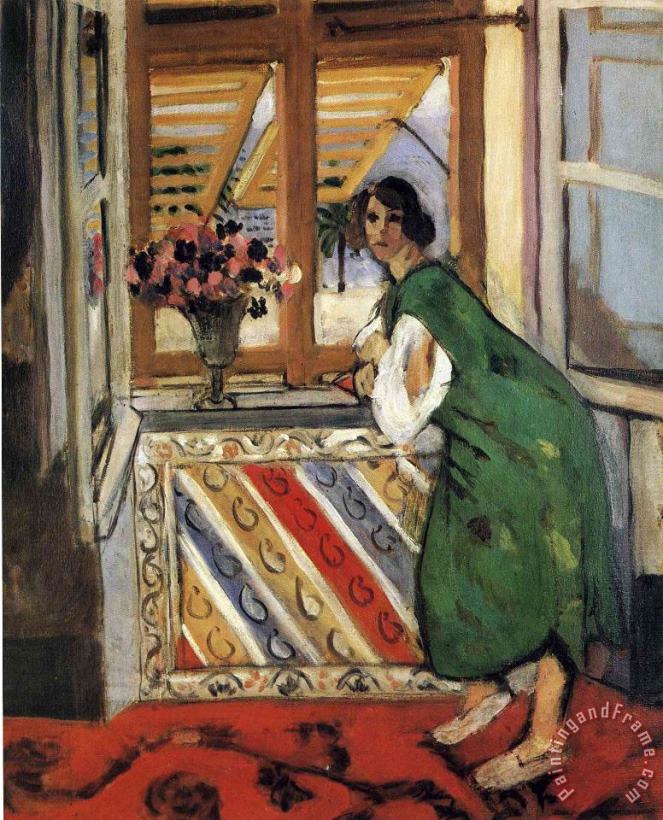 Young Girl in a Green Dress 1921 painting - Henri Matisse Young Girl in a Green Dress 1921 Art Print