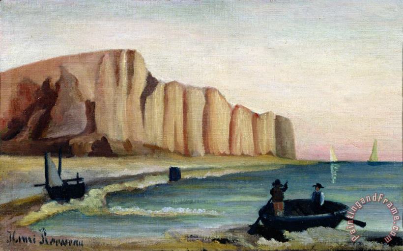Cliffs painting - Henri Rousseau Cliffs Art Print