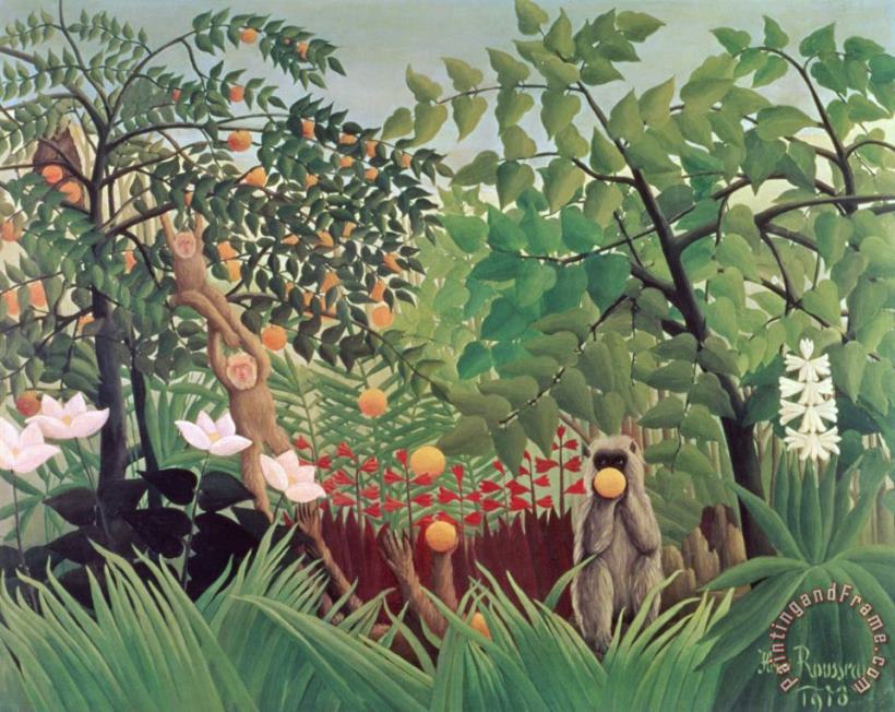 Henri Rousseau Exotic Landscape Art Print