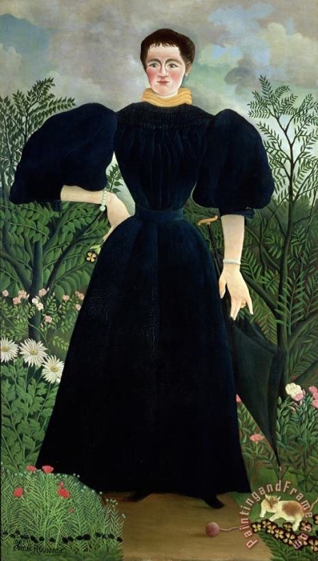 Portrait of a Woman painting - Henri Rousseau Portrait of a Woman Art Print