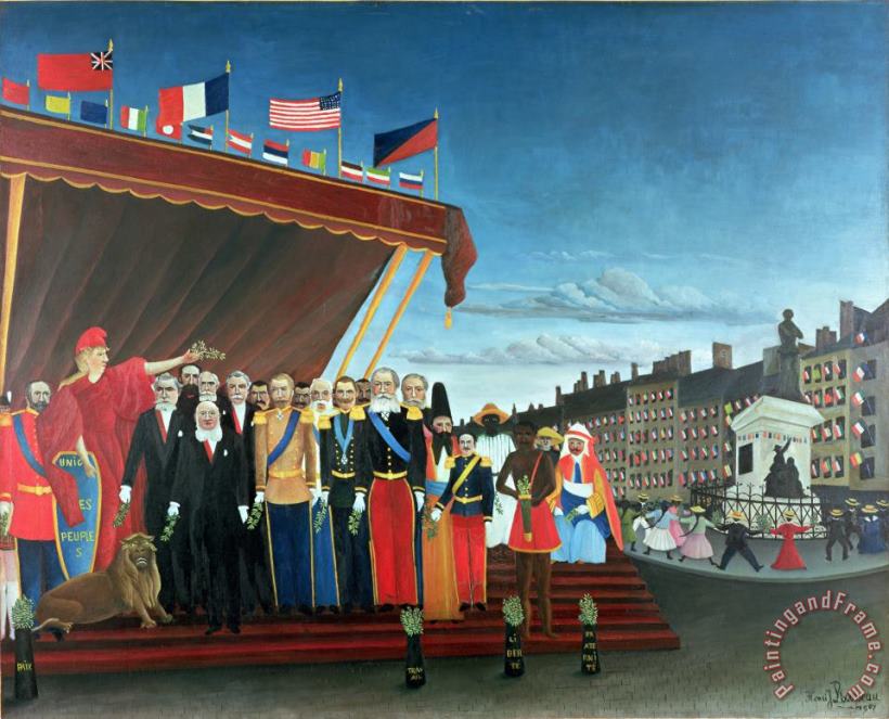 Representatives of the Forces greeting the Republic as a Sign of Peace painting - Henri Rousseau Representatives of the Forces greeting the Republic as a Sign of Peace Art Print